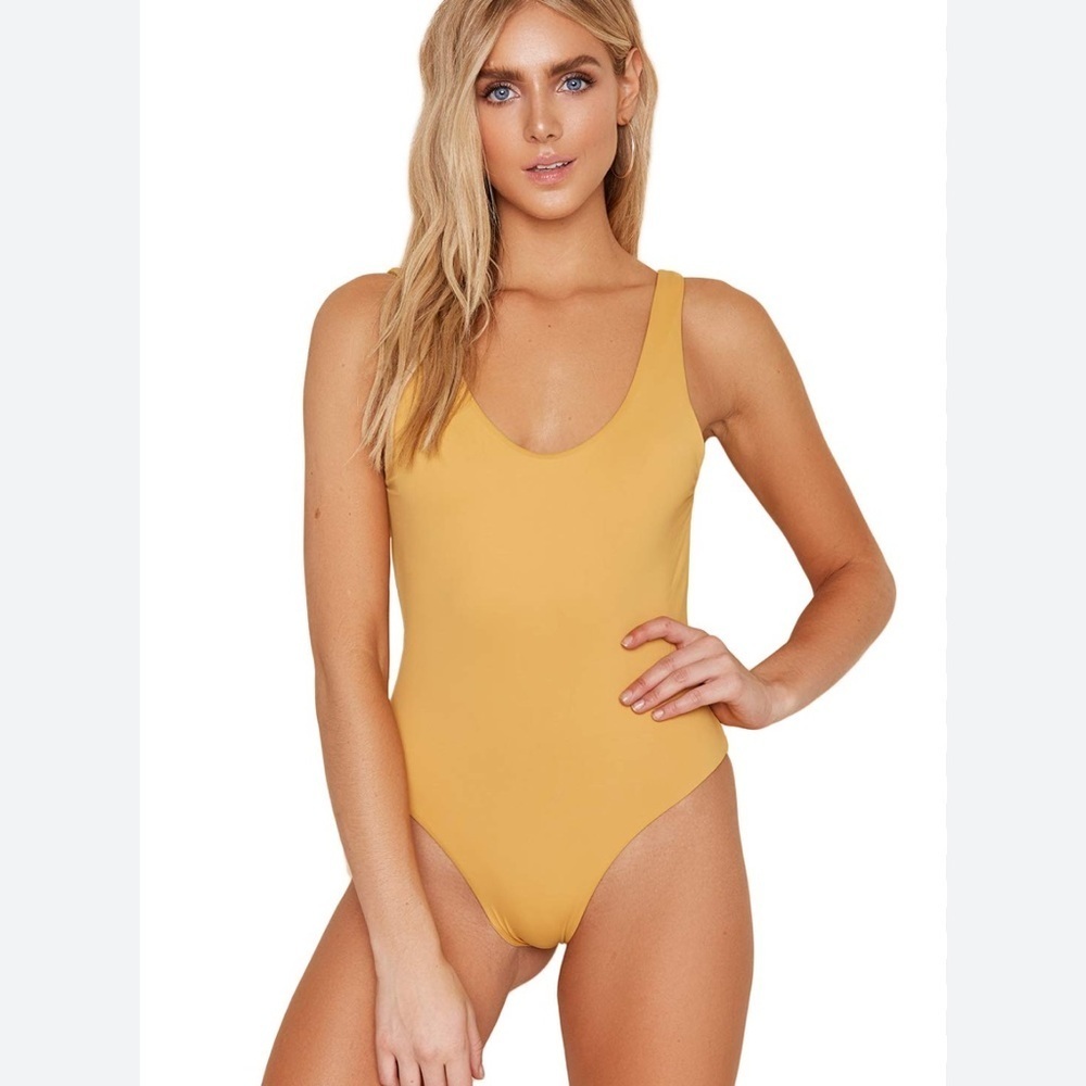 Dippin daisy Low back One Piece Swimsuit. L